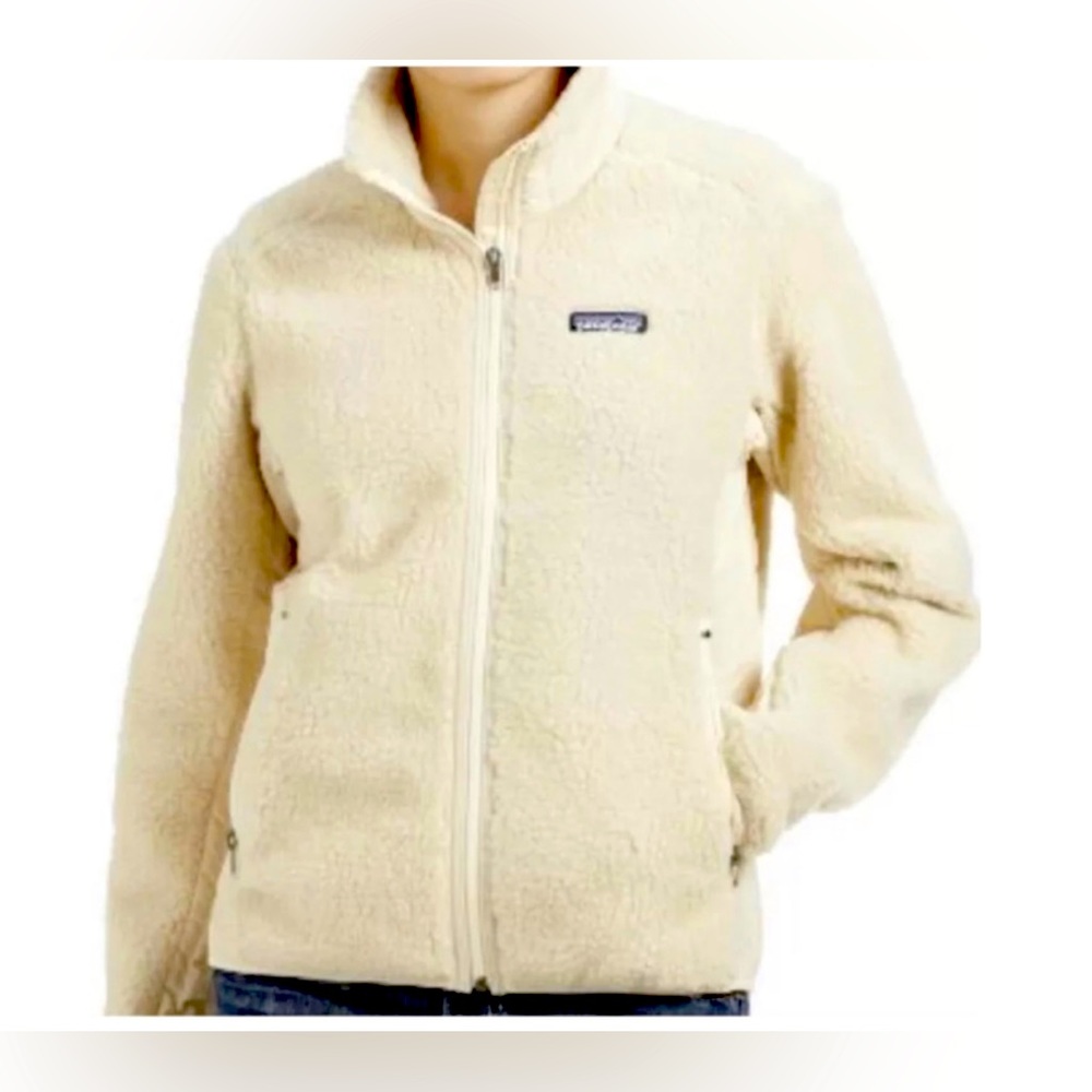 PATAGONIA Vintage Sherpa Fleece Synchilla Zip WOMENS SIZE MEDIUM.